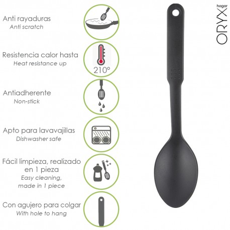 Cuchara Cocina Nylon Basic 30,5 x 7 cm.