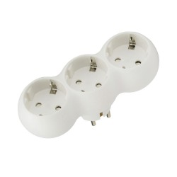 Adaptador / Ladrón 3 Tomas 16 A. 250 V. Schuko