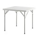 Mesa Plegable Cuadrada HDPE Multifuncional, Portatil, Resistente,Multiusos 86x86x74 cm. Color Blanco