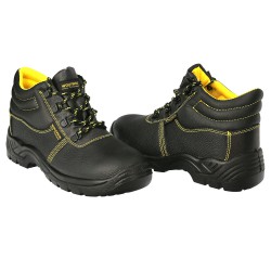 Botas Seguridad S3 Piel Negra Wolfpack  Nº 44 Vestuario Laboral,calzado Seguridad, Botas Trabajo. (Par)