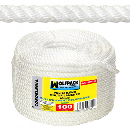 Cuerda Polipropileno Multifilamento (Rollo 100 m.)  16 mm.