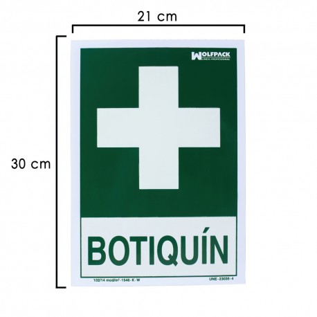 Cartel Botiquin 21x 30 (Alt.) cm.