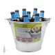 Cubo Zinc Metal Galvanizado Multiusos  6 Litros 26 x 17 x 19 (alt.) cm. con Abre Botellas