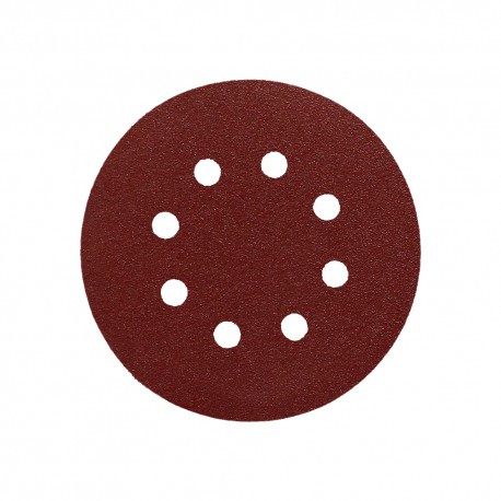 Lija Recambio Velcro Disco Ø 125 mm. Con Agujeros Grano 180 (10 Piezas)