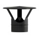 Sombrero Estufa Vitrificado Negro Ø 200 mm. Sombrero Tubo Chimenea, Sombrero Tubo Humo, Sombrero Tubo Calefacción, Sombrero Humo