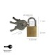 Candado Laton Arco Normal 20 mm.