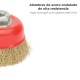Cepillo Taza Con Alambre De Acero Latonado Rosca M14, Ø 100 mm. Alambre de Ø 0,30 mm.