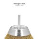 Cepillo Acero Latonado Para Taladro Taza Ø 50 mm. Espiga 1/4" Cepillo Taladro Alambre Latón, Cepillo Limpieza, Cepillo Pulir.