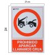 Cartel Prohibido Aparcar Llamamos Grua 30x21 cm.