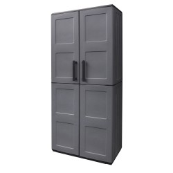 Armario Resina Alto 68x37x169 cm. Color Gris Oscuro