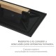 Talocha Plastico 27x18 cm. Mango Madera Negra Con Alveolos