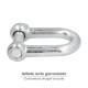 Grillete Recto Galvanizado 6 mm. 1/4" Uso Domestico