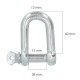 Grillete Recto Galvanizado 12 mm. 1/2" Uso Domestico