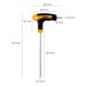 Llave Allen Con Bola Mango Bimaterial "Soft Touch" Forma T 3,0 mm. Acero Cromo Vanadio, Destornillador allen, llave hexagonal