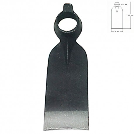 Azada Forjada Sin Mango 210/  460 Gramos