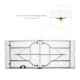 Mesa Plegable Rectangular HDPE Multifuncional, Portatil, Resistente,Multiusos 180x74x74 cm. Color Blanco